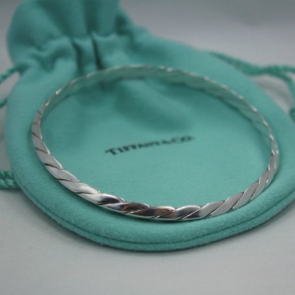 Tiffany & Co. Jewelry - RETIRED, LIKE NEW!!! Beautiful Tiffany & Co. Sterling Silver Twisted Bangle Brac